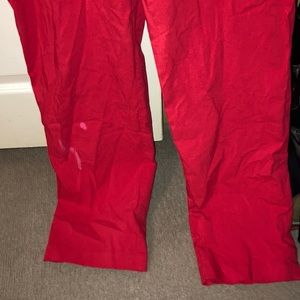Red jean pants